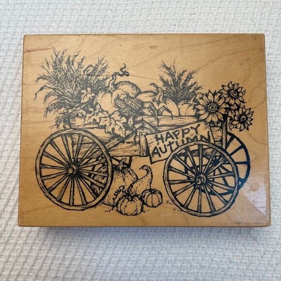 Vintage autumn Rubber Stamp - Picture 1 of 3